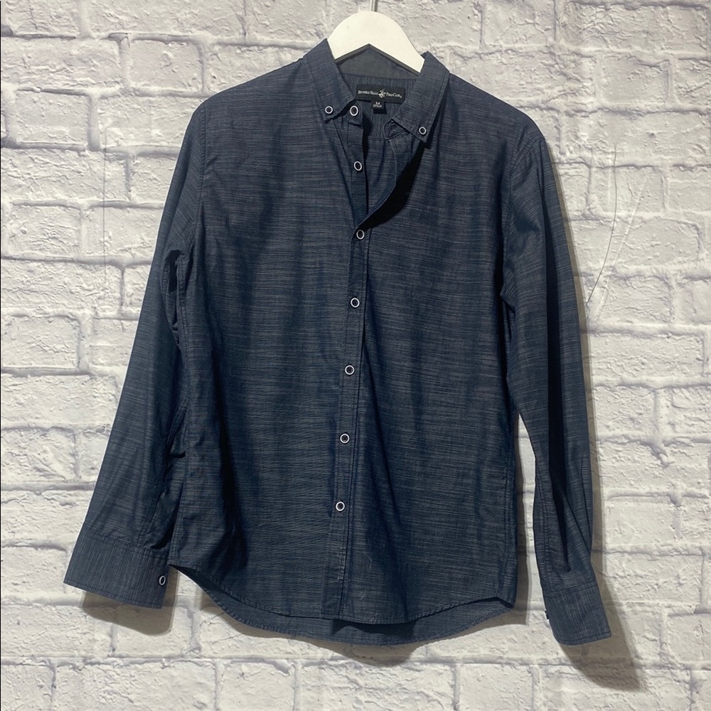 Beverly Hills Polo Club Blue Casual Button Down